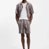 Printed-pattern shorts in stretch cotton Printed-pattern shorts in stretch cotton