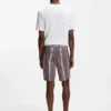 Printed-pattern shorts in stretch cotton Printed-pattern shorts in stretch cotton