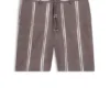 Printed-pattern shorts in stretch cotton Printed-pattern shorts in stretch cotton