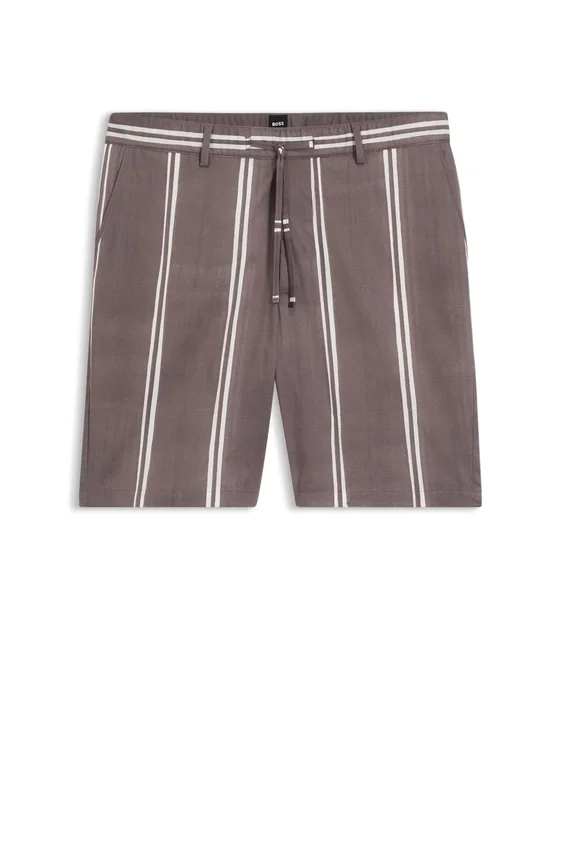 Printed-pattern shorts in stretch cotton Printed-pattern shorts in stretch cotton