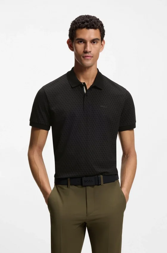 Printed polo shirt in cotton piqué Printed polo shirt in cotton piqué