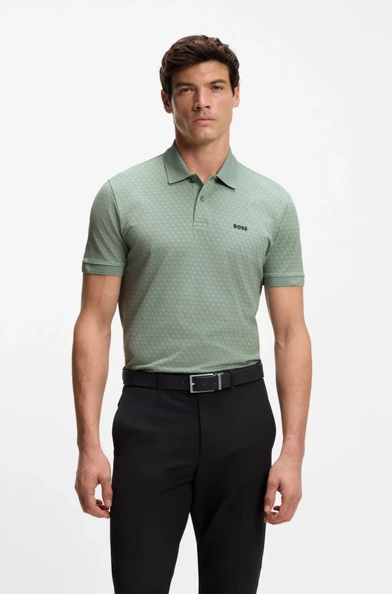 Printed polo shirt in cotton piqué Printed polo shirt in cotton piqué