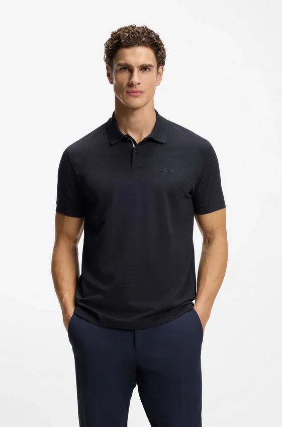 Printed polo shirt in cotton piqué Printed polo shirt in cotton piqué
