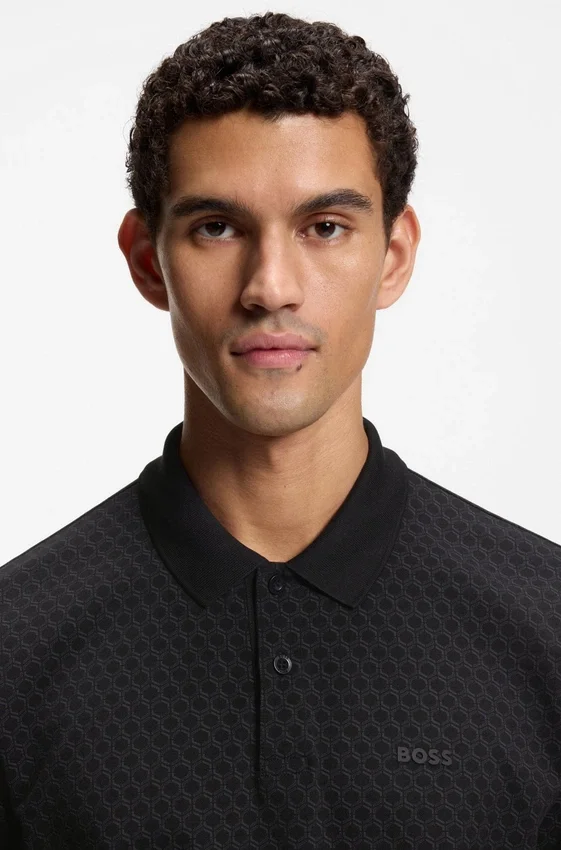 Printed polo shirt in cotton piqué Printed polo shirt in cotton piqué
