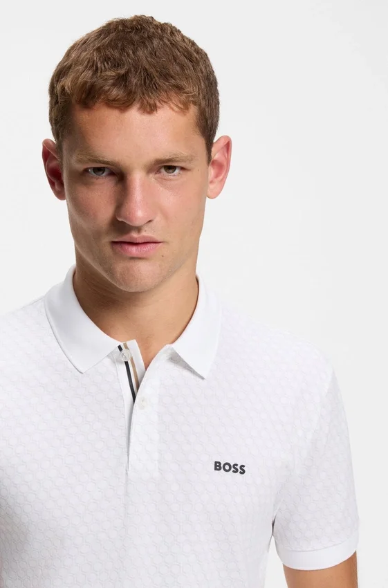 Printed polo shirt in cotton piqué Printed polo shirt in cotton piqué