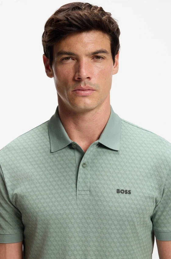 Printed polo shirt in cotton piqué Printed polo shirt in cotton piqué
