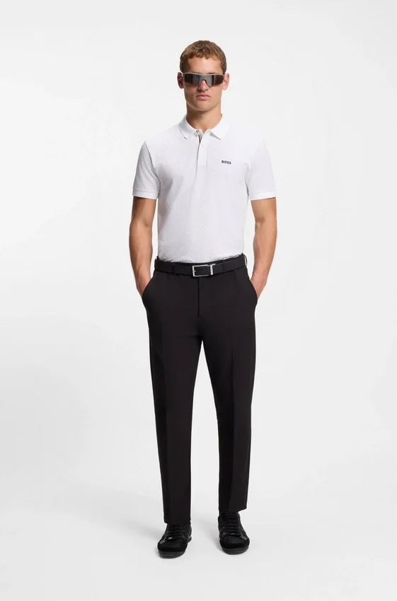 Printed polo shirt in cotton piqué Printed polo shirt in cotton piqué