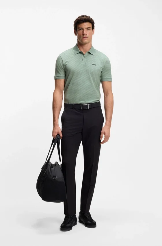 Printed polo shirt in cotton piqué Printed polo shirt in cotton piqué