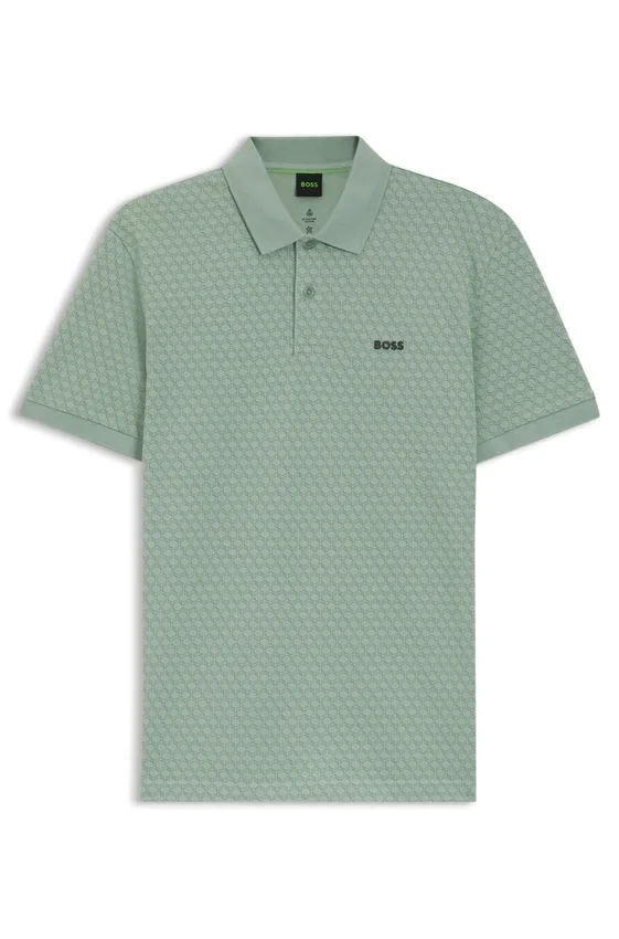 Printed polo shirt in cotton piqué Printed polo shirt in cotton piqué