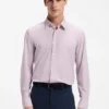 Printed regular-fit shirt in performance-stretch jersey