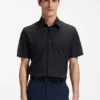 Printed regular-fit shirt in performance-stretch jersey
