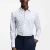 Printed regular-fit shirt in performance-stretch jersey