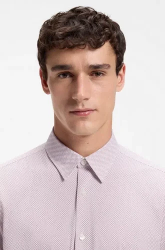 Printed regular-fit shirt in performance-stretch jersey Printed regular-fit shirt in performance-stretch jersey