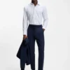 Printed regular-fit shirt in performance-stretch jersey