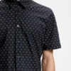 Printed regular-fit shirt in performance-stretch jersey