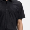 Printed regular-fit shirt in performance-stretch jersey