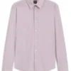 Printed regular-fit shirt in performance-stretch jersey