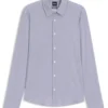 Printed regular-fit shirt in performance-stretch jersey