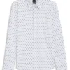 Printed regular-fit shirt in performance-stretch jersey