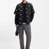 Printed relaxed-fit shirt in cotton poplin