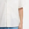 Printed relaxed-fit shirt in cotton poplin
