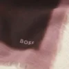 Printed scarf in linen and cotton