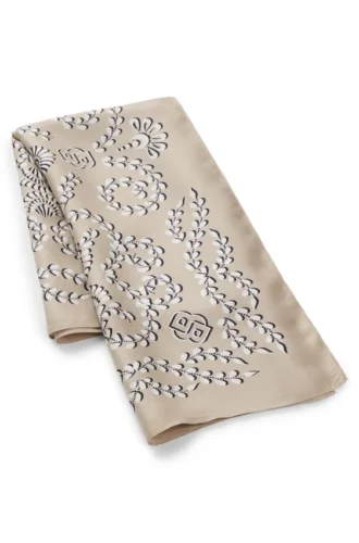Printed scarf in silk with Double B monograms