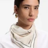 Printed scarf in silk with Double B monograms Printed scarf in silk with Double B monograms