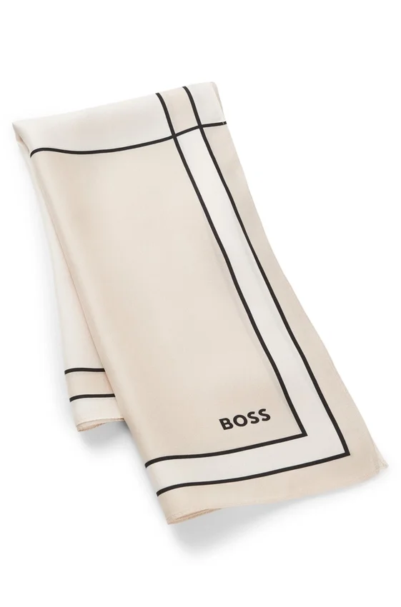 Printed scarf in silk with Double B monograms Printed scarf in silk with Double B monograms