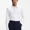 Printed slim-fit shirt in a cotton blend