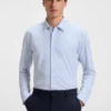 Printed slim-fit shirt in a cotton blend