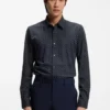 Printed slim-fit shirt in a cotton blend