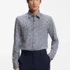Printed slim-fit shirt in a cotton blend