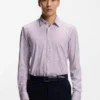 Printed slim-fit shirt in a cotton blend