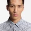 Printed slim-fit shirt in a cotton blend