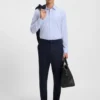 Printed slim-fit shirt in a cotton blend