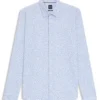 Printed slim-fit shirt in a cotton blend