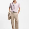 Printed slim-fit shirt in cotton-blend jersey