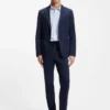 Printed slim-fit shirt in cotton-blend jersey