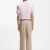 Printed slim-fit shirt in cotton-blend jersey