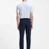 Printed slim-fit shirt in cotton-blend jersey