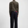 Printed slim-fit shirt in cotton poplin