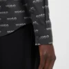 Printed slim-fit shirt in cotton poplin