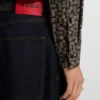 Printed slim-fit shirt in cotton poplin
