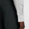 Printed slim-fit shirt in cotton poplin