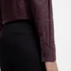 Printed slim-fit shirt in cotton poplin
