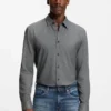 Printed slim-fit shirt in flex-weave fabric