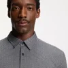 Printed slim-fit shirt in flex-weave fabric