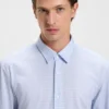 Printed slim-fit shirt in flex-weave fabric
