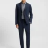 Printed slim-fit shirt in flex-weave fabric
